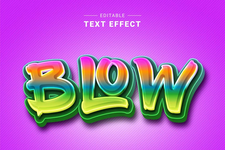 Editable Text Effect for Illustrator. Vector Graphic styles