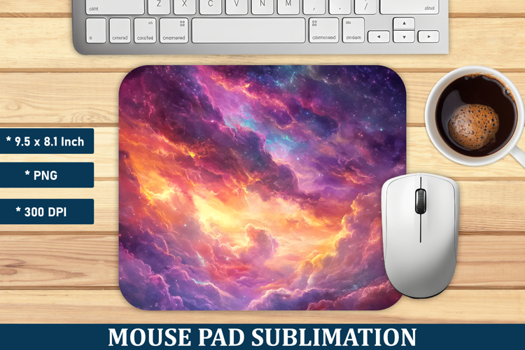 Fantasy Colorful Sky Mouse Pad | Mouse Pad Sublimation