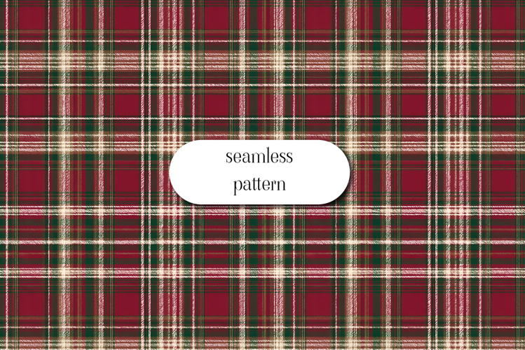 Christmas Red Green Plaid Seamless Pattern
