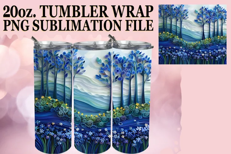 Blossom Landscape Tumbler Design