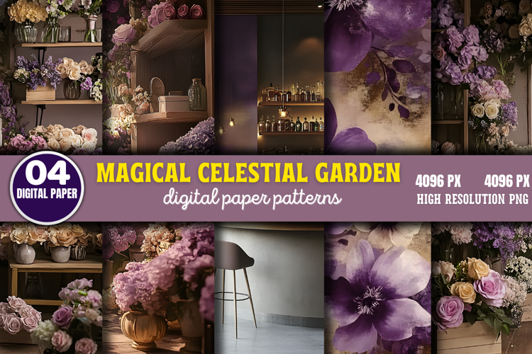 Magical Celestial Garden Backgrounds PNG