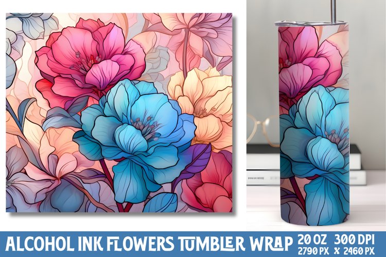 Alcohol Ink Tumbler Wrap Image 14
