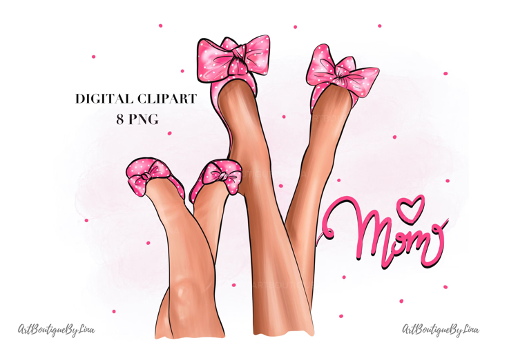 Mother Daughter Clipart: Glam Heels