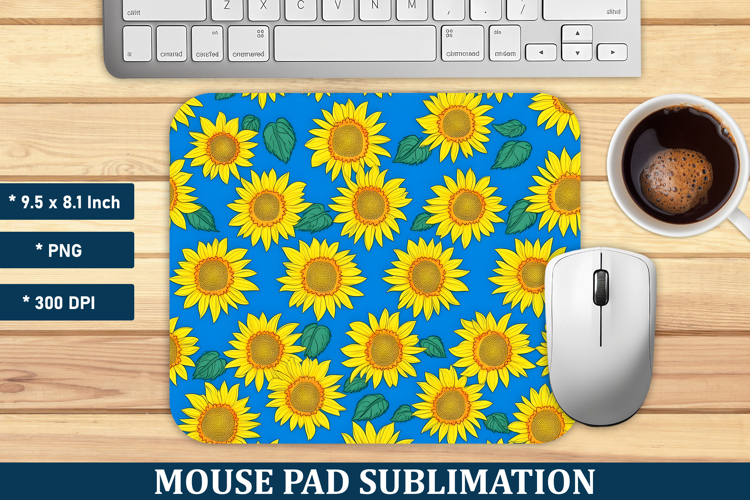 Sunflower Pattern Mouse Pad | Mouse Pad Sublimation