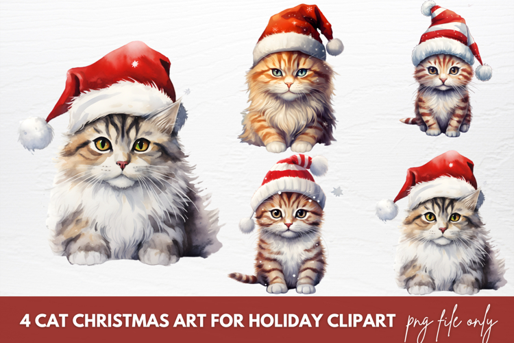 Christmas Cat Clipart Image 9