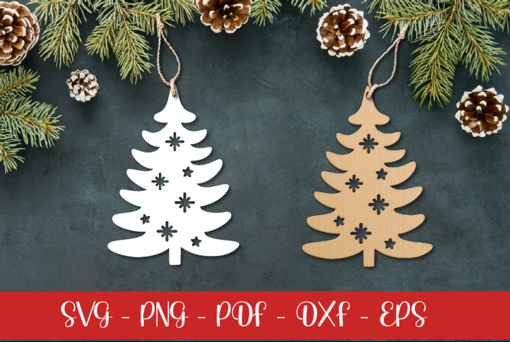 Christmas tree laser SVG PNG| Christmas cut SVG file