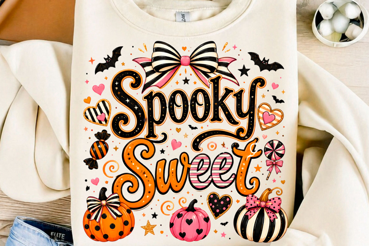 Spooky Sweet Coquette Halloween PNG