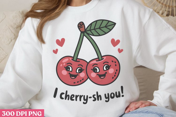 I Cherry sh You PNG, Valentine Puns Sublimation PN