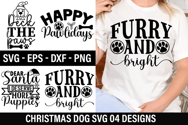 Christmas Dog SVG Design - Dear Santa I Deserve More Puppies