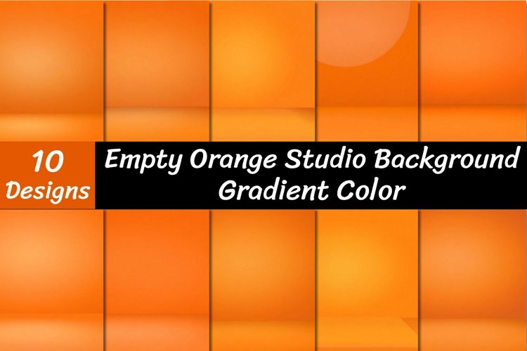 Empty Orange Studio Room Gradient Backgrounds example image 1