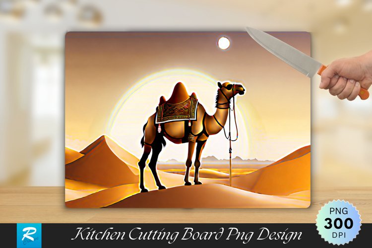 Camel Background Cutting Board sublimation Design