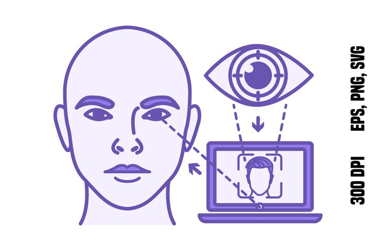 Purple Eye Tracking Control Icon example image 1
