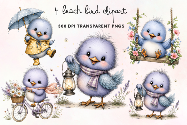 Beach Bird Clipart PNG