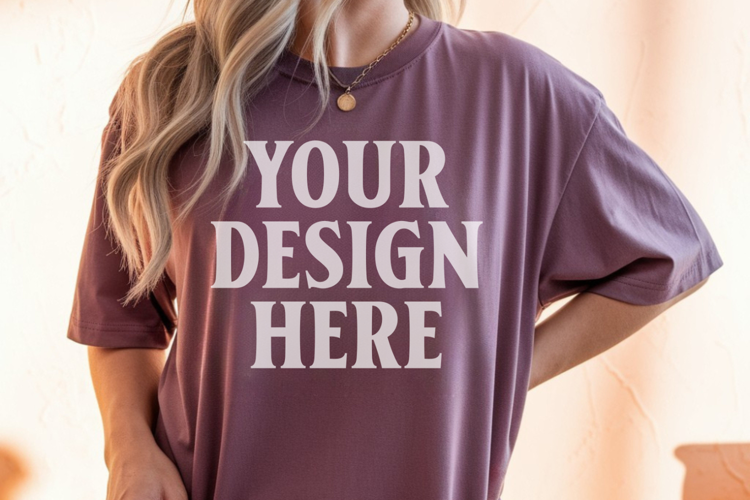 Comfort Colors 1717 Berry TShirt Mockup, CC1717 mockup, Tran