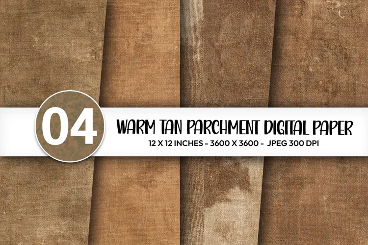 Warm Tan Parchment Digital Paper
