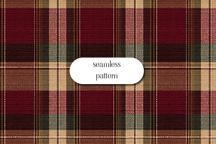Classic Red and Brown Tartan Seamless Plaid Fabric Pattern