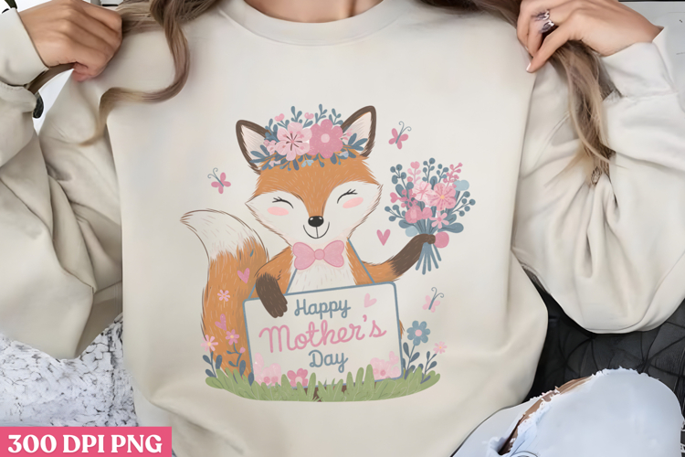 Happy mothers day PNG, Cute Animals Mothers Day Clipart PNG
