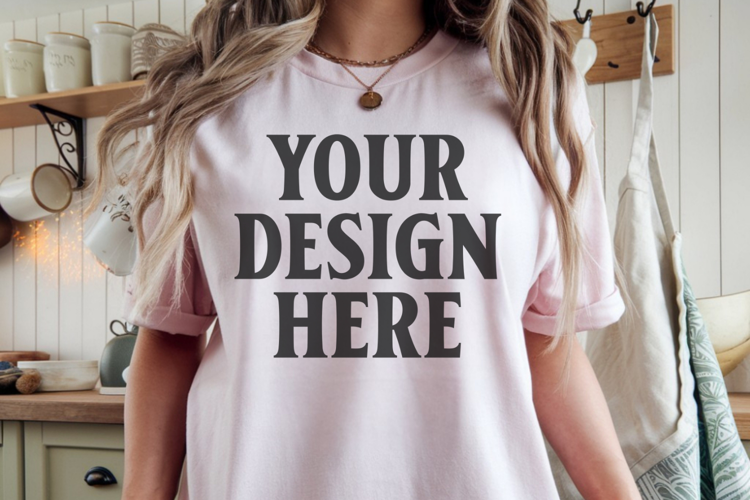 Comfort Colors 1717 Blossom T-Shirt Mockup