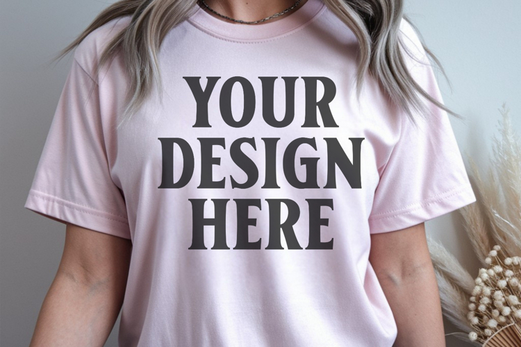 Comfort Colors 1717 Blossom T-Shirt mockup , CC 1717