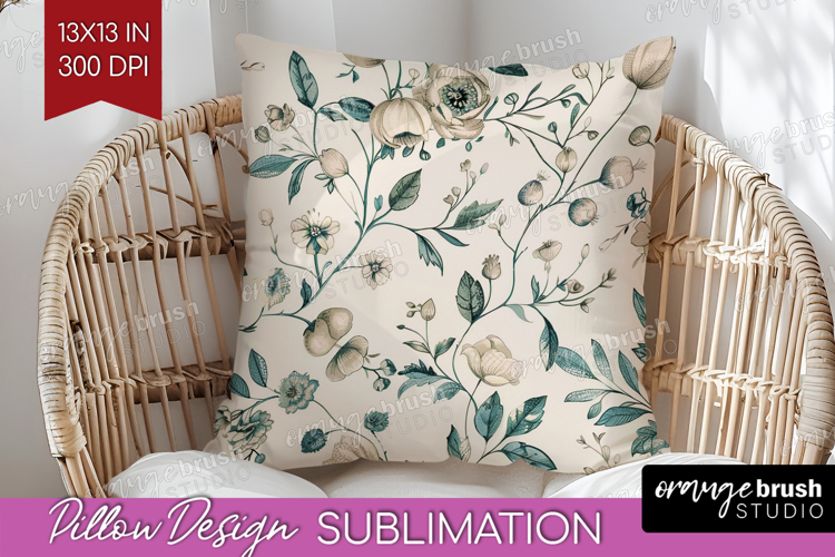 Wildflowers Pillow Sublimation - Summer Floral Pillow Cover