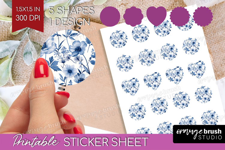 Blue Flowers Clipart Image 7