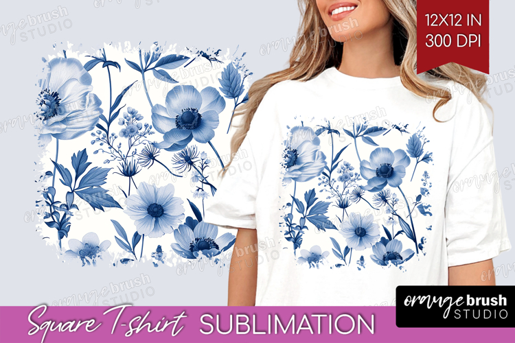 Blue Flowers Clipart Image 17