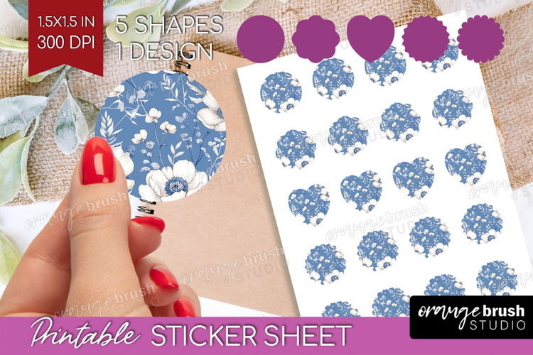 Blue Flowers Clipart Image 6