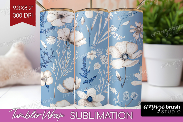 Blue Flowers Clipart Image 4