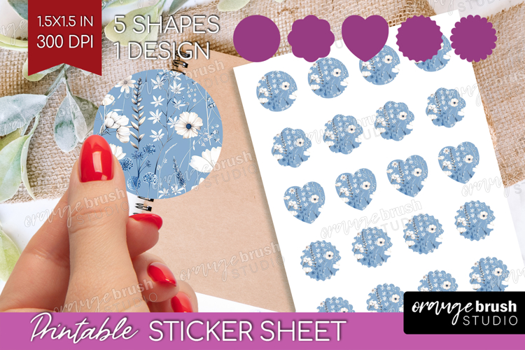 Blue Flowers Clipart Image 20