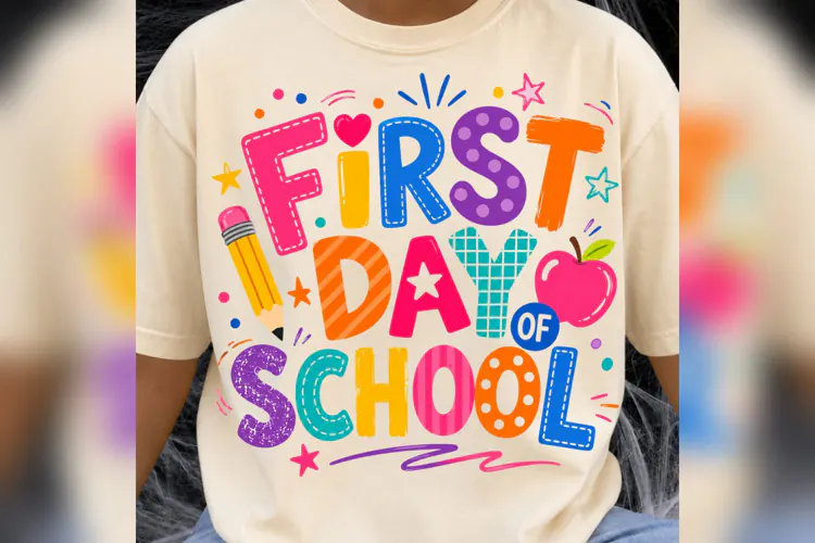 First Day of School PNG, Colorful Back to School Design