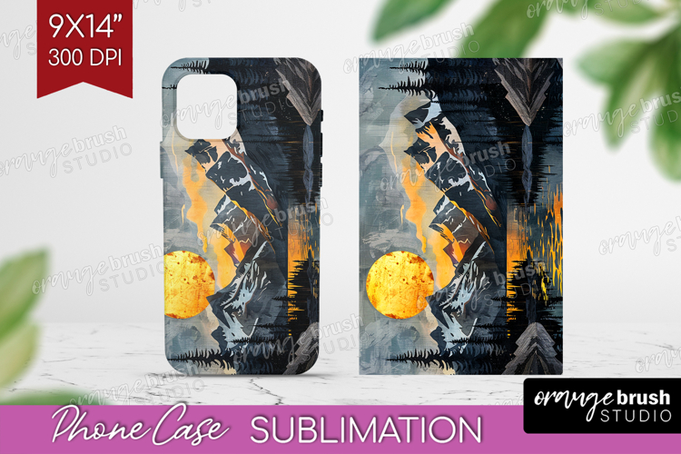 Boho Landscape Phone Case PNG - Minimalist Case PNG