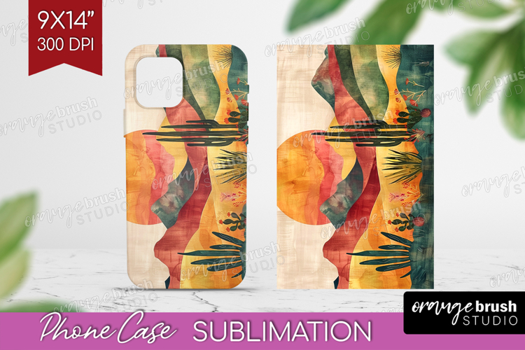 Boho Landscape Phone Case PNG - Minimalist Case PNG