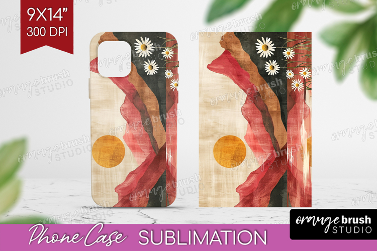 Boho Landscape Phone Case PNG - Minimalist Case PNG