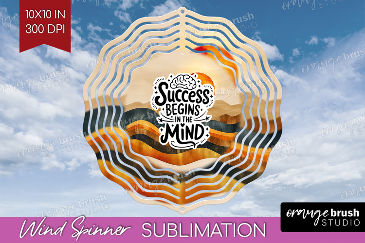 Inspirational Quote Wind Spinner Sublimation PNG - Boho