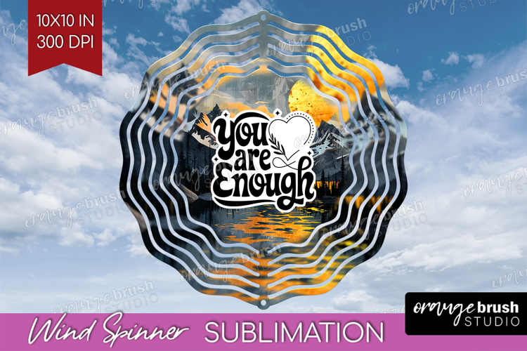 Inspirational Quote Wind Spinner Sublimation PNG - Boho