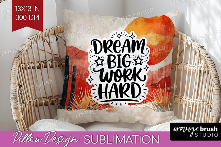 Inspirational Quote Pillow Sublimation - Boho Pillow Cover example image 1