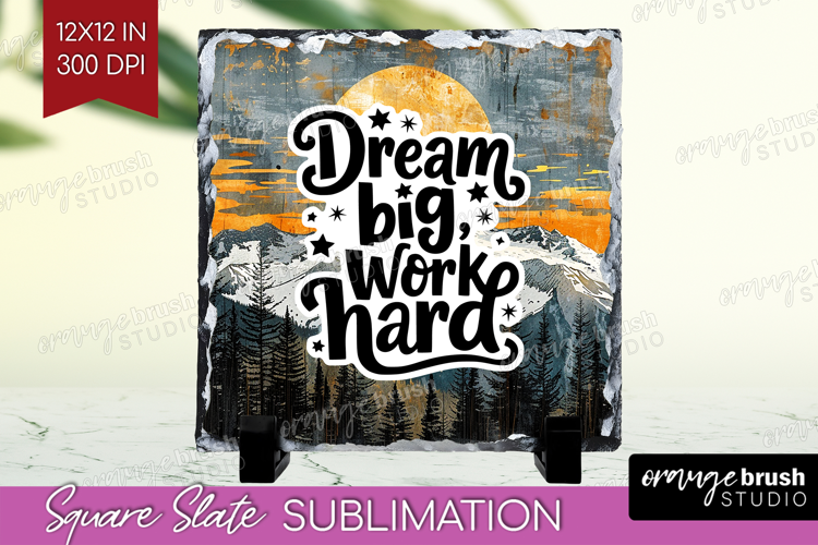 Inspirational Quote Slate PNG - Boho Square Slate