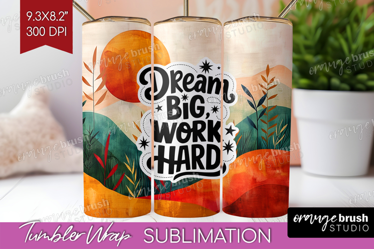 Inspirational Quote Tumbler Wrap - Boho Tumbler PNG