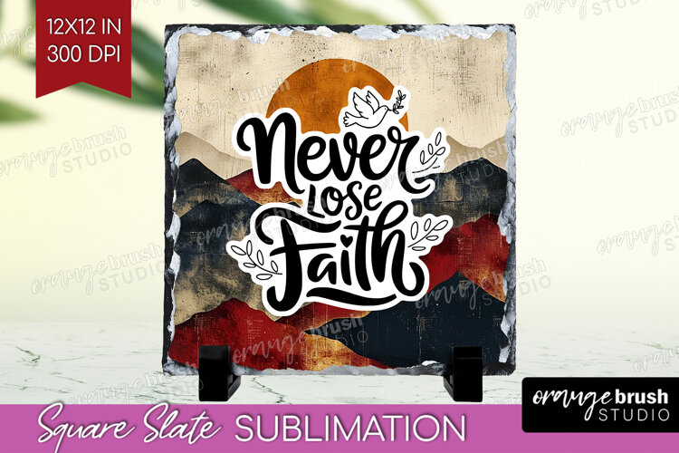 Inspirational Quote Slate PNG - Boho Square Slate example image 1