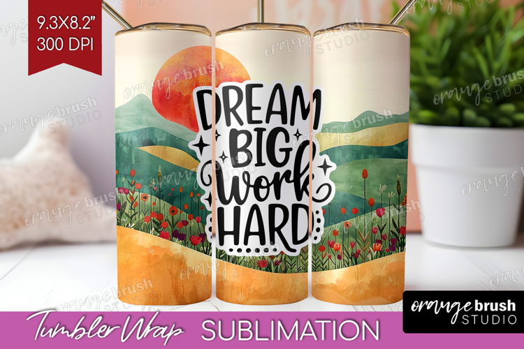 Inspirational Quote Tumbler Wrap - Boho Tumbler PNG