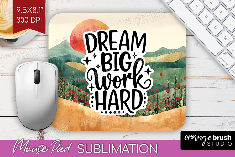 Inspirational Quote Mouse Pad Sublimation - Boho Mousepad