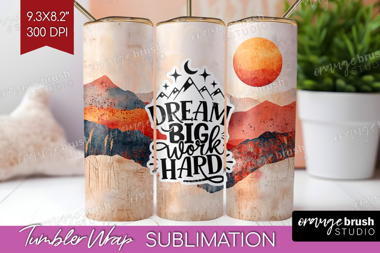 Inspirational Quote Tumbler Wrap - Boho Tumbler PNG