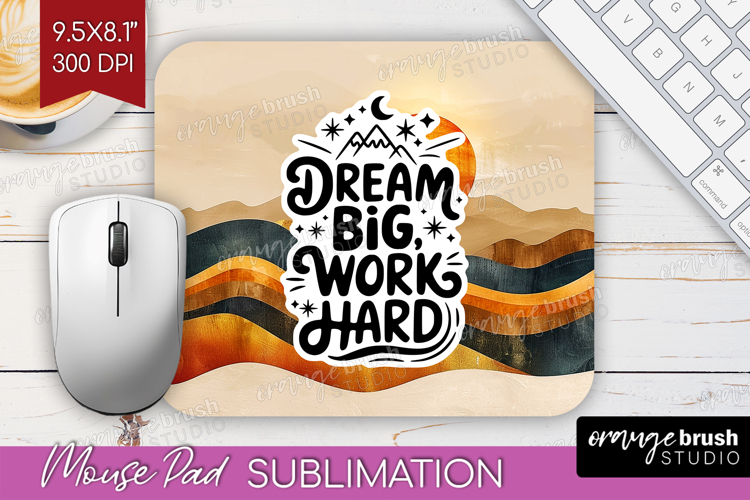 Inspirational Quote Mouse Pad Sublimation - Boho Mousepad