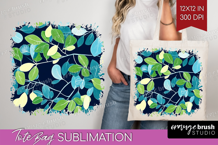 Eucalyptus Leaves Tote Bag - Botanical Tote Bag PNG