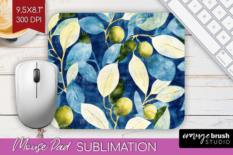 Eucalyptus Leaves Mouse Pad Sublimation - Botanical Mousepad