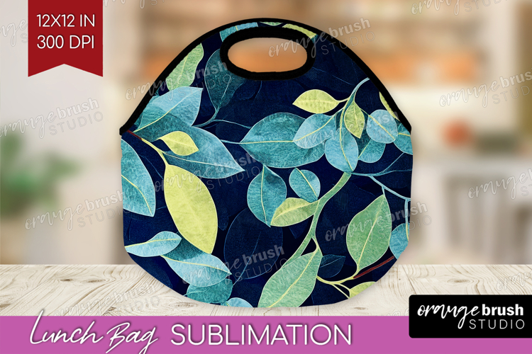 Eucalyptus Leaves Lunch Bag - Botanical Lunch Bug PNG