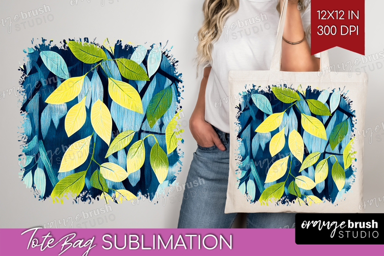 Eucalyptus Leaves Tote Bag - Botanical Tote Bag PNG