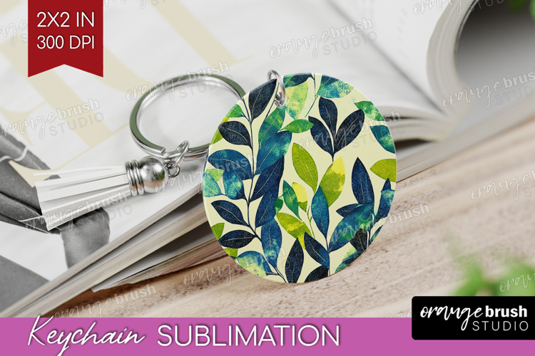 Eucalyptus Leaves Keychain PNG - Botanical Keychain