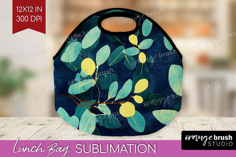Eucalyptus Leaves Lunch Bag - Botanical Lunch Bug PNG
