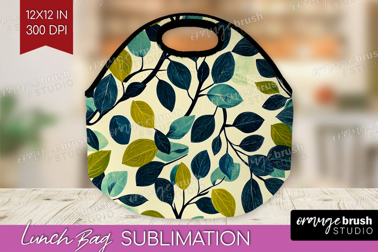 Eucalyptus Leaves Lunch Bag - Botanical Lunch Bug PNG